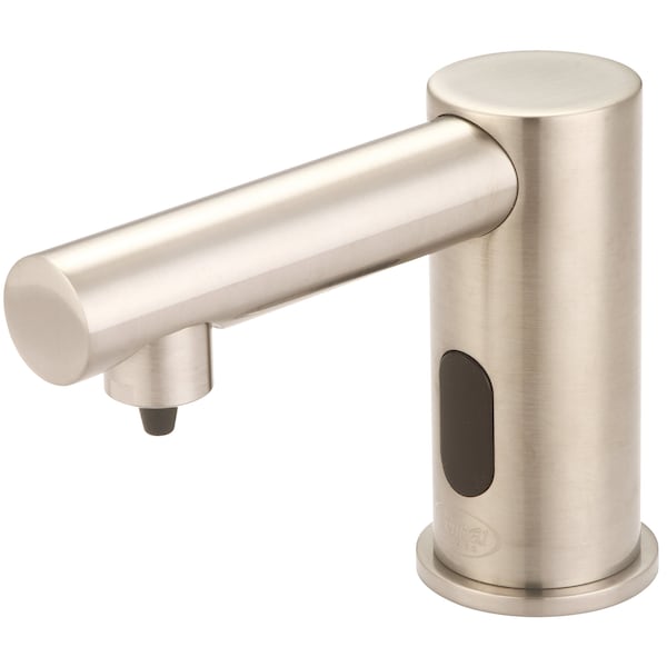 Single Hole Deck Mount Electronic Sensor Soap Dispenser in PVD Brushed Nickel